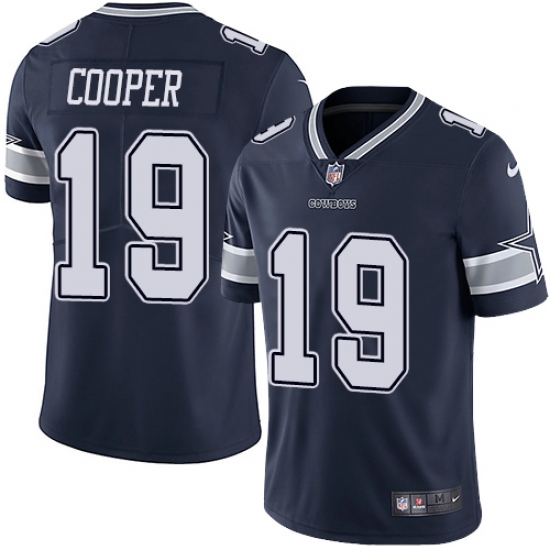 Youth Nike Dallas Cowboys 19 Amari Cooper Navy Blue Team Color Vapor Untouchable Limited Player NFL Jersey