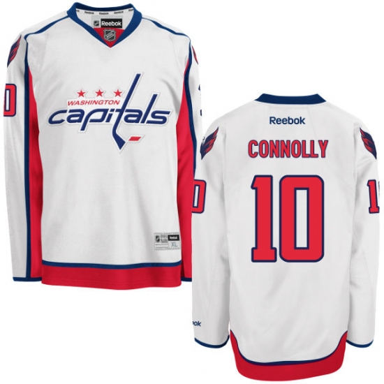 Youth Reebok Washington Capitals 10 Brett Connolly Authentic White Away NHL Jersey