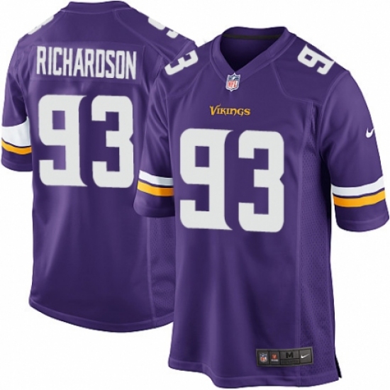 Men's Nike Minnesota Vikings 93 Sheldon Richardson Game Purple Team Color NFL Jersey