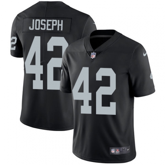 Men's Nike Oakland Raiders 42 Karl Joseph Black Team Color Vapor Untouchable Limited Player NFL Jersey