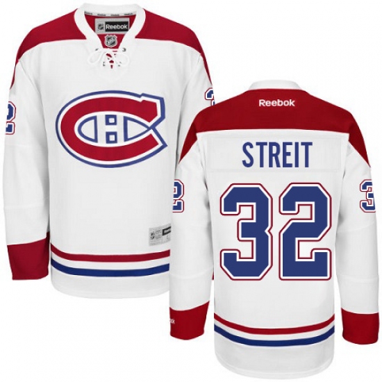 Women's Reebok Montreal Canadiens 32 Mark Streit Authentic White Away NHL Jersey
