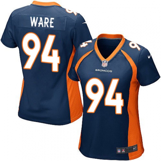 Women's Nike Denver Broncos 94 DeMarcus Ware Game Navy Blue Alternate NFL Jersey