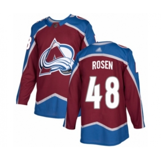 Men's Colorado Avalanche 48 Calle Rosen Authentic Burgundy Red Home Hockey Jersey