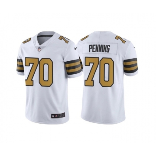 Men's New Orleans Saints 70 Trevor Penning White Color Rush Limited Stitched Jersey