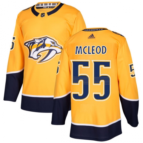 Men's Adidas Nashville Predators 55 Cody McLeod Authentic Gold Home NHL Jersey