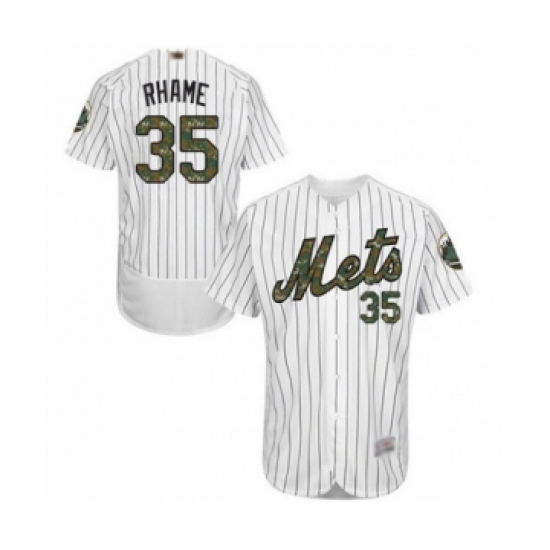 Men's New York Mets 35 Jacob Rhame Authentic White 2016 Memorial Day Fashion Flex Base Baseball Player Jersey