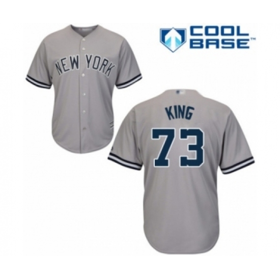 Youth New York Yankees 73 Mike King Authentic Grey Road Baseball Player Jersey