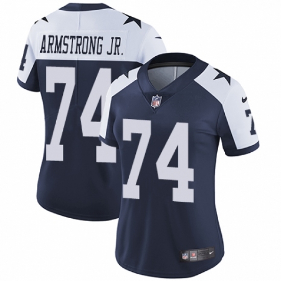 Women's Nike Dallas Cowboys 74 Dorance Armstrong Jr. Navy Blue Throwback Alternate Vapor Untouchable Limited Player NFL Jersey