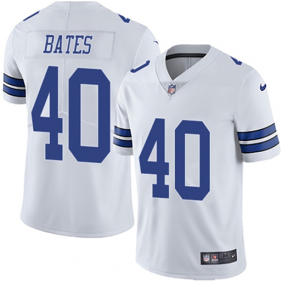 Youth Nike Dallas Cowboys 40 Bill Bates White Vapor Untouchable Limited Player NFL Jersey