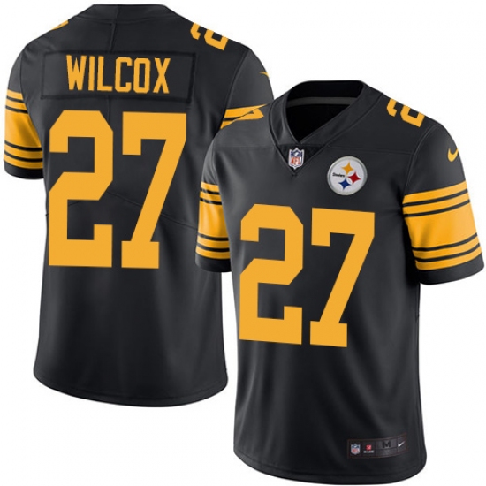 Men's Nike Pittsburgh Steelers 27 J.J. Wilcox Limited Black Rush Vapor Untouchable NFL Jersey