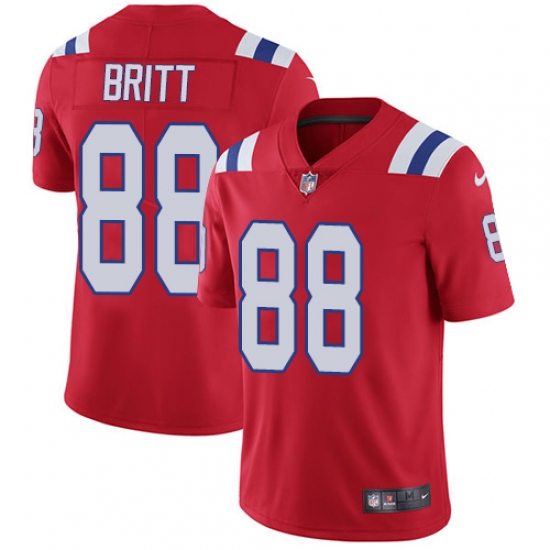 Men's Nike New England Patriots 88 Kenny Britt Red Alternate Vapor Untouchable Limited Player NFL Jersey