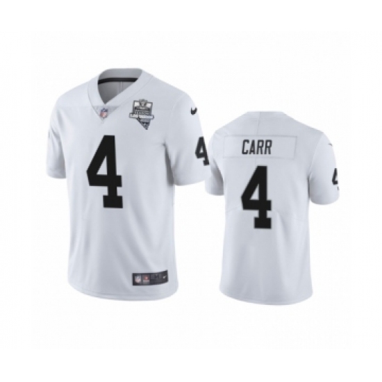 Youth Oakland Raiders 4 Derek Carr White 2020 Inaugural Season Vapor Limited Jersey