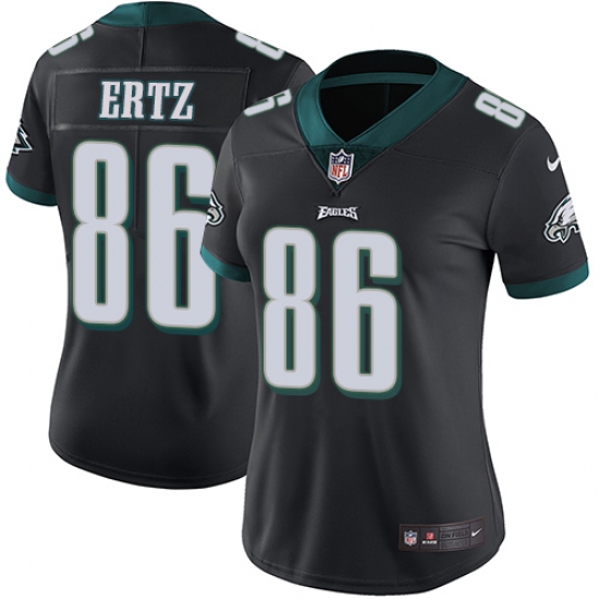 Women's Nike Philadelphia Eagles 86 Zach Ertz Black Alternate Vapor Untouchable Limited Player NFL Jersey