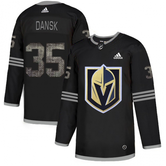 Men's Adidas Vegas Golden Knights 35 Oscar Dansk Black Authentic Classic Stitched NHL Jersey