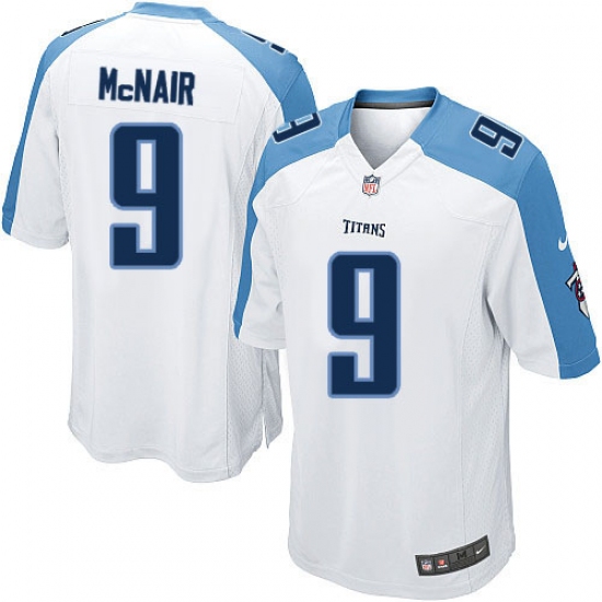 Men's Nike Tennessee Titans 9 Steve McNair Game White NFL Jersey