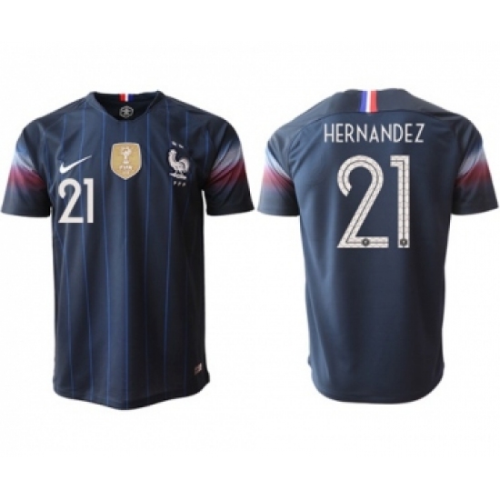 France 21 Hernandez Home Thai Version Soccer Country Jersey