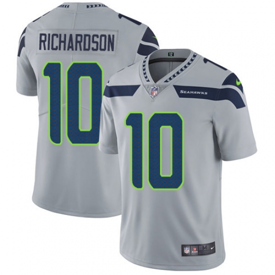 Men's Nike Seattle Seahawks 10 Paul Richardson Grey Alternate Vapor Untouchable Limited Player NFL Jersey