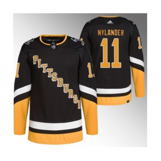 Men's Pittsburgh Penguins 11 Alex Nylander Black Stitched Jersey