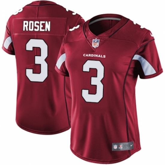 Women's Nike Arizona Cardinals 3 Josh Rosen Red Team Color Vapor Untouchable Limited Player NFL Jersey