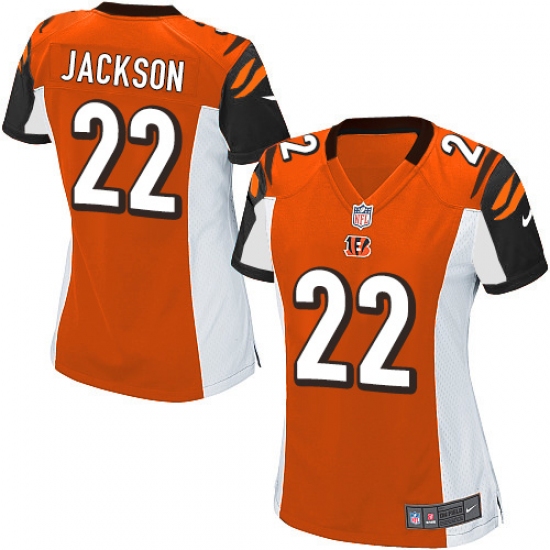 Women's Nike Cincinnati Bengals 22 William Jackson Game Orange Alternate NFL Jersey