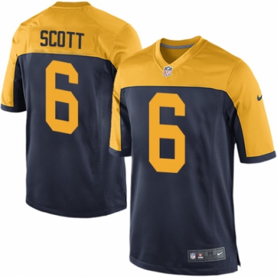 Men's Nike Green Bay Packers 6 JK Scott Game Navy Blue Alternate NFL Jersey