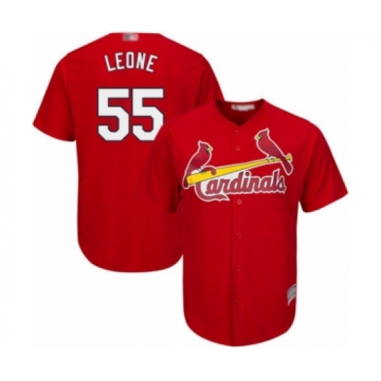 Youth St. Louis Cardinals 55 Dominic Leone Authentic Red Alternate Cool Base Baseball Player Jersey