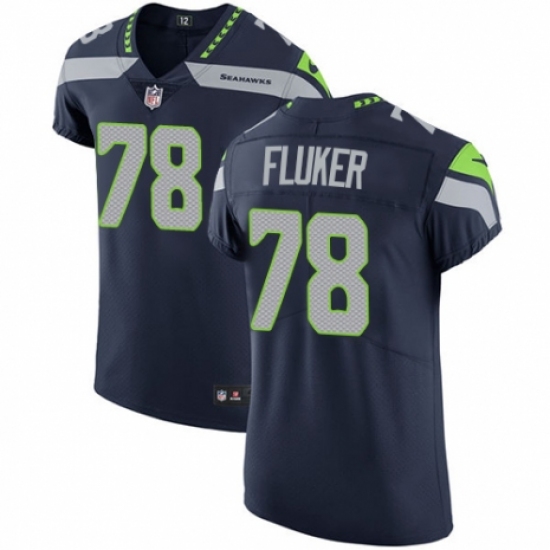 Men's Nike Seattle Seahawks 78 D.J. Fluker Navy Blue Team Color Vapor Untouchable Elite Player NFL Jersey
