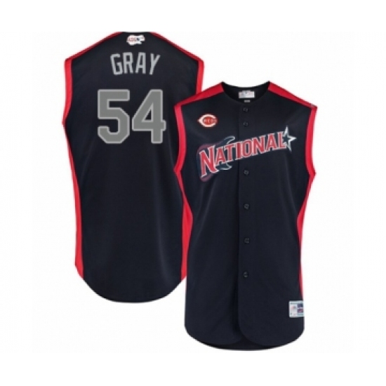 Men's Cincinnati Reds 54 Sonny Gray Authentic Navy Blue National League 2019 Baseball All-Star Jersey
