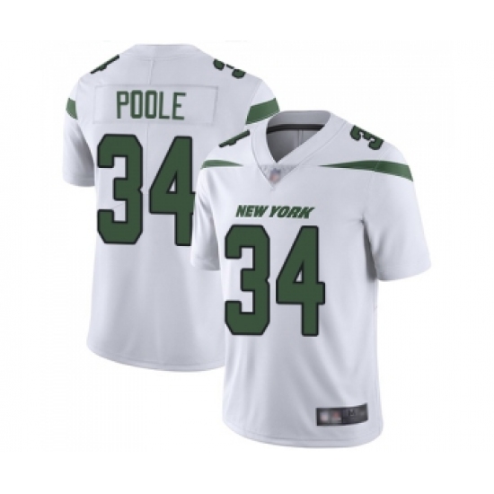 Youth New York Jets 34 Brian Poole White Vapor Untouchable Limited Player Football Jersey