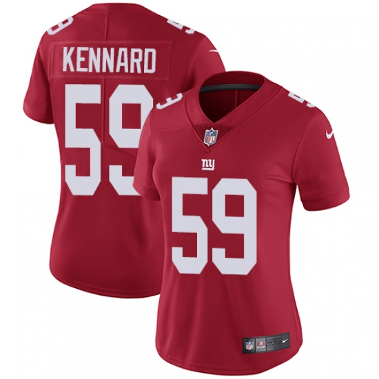 Women's Nike New York Giants 59 Devon Kennard Red Alternate Vapor Untouchable Limited Player NFL Jersey