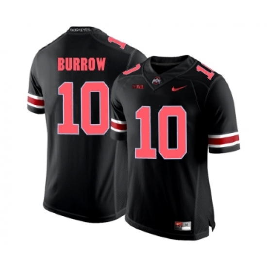 Ohio State Buckeyes 10 Joe Burrow Blackout College Football Jersey