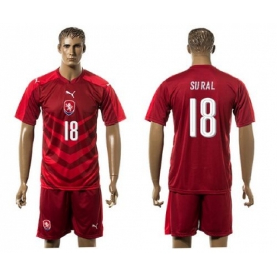 Czech 18 Sural Red Home Soccer Country Jersey