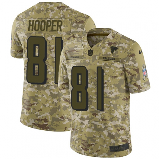 Youth Nike Atlanta Falcons 81 Austin Hooper Limited Camo 2018 Salute to Service NFL Jersey