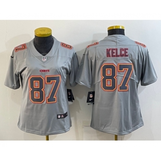 Women's Kansas City Chiefs 87 Travis Kelce Patrick Mahomes Atmosphere Fashion Stitched Jersey