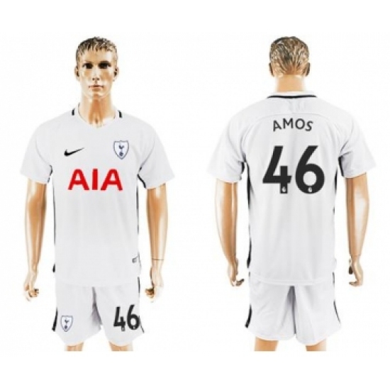 Tottenham Hotspur 46 Amos White Home Soccer Club Jersey