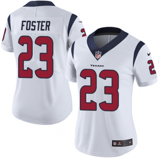 Women's Nike Houston Texans 23 Arian Foster Elite White NFL Jersey