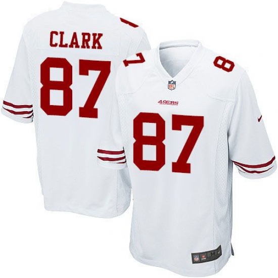 Men's Nike San Francisco 49ers 87 Dwight Clark Game White NFL Jersey