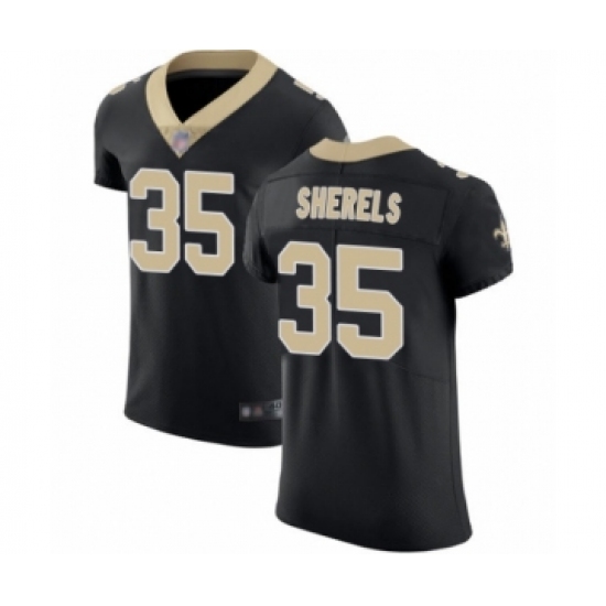 Men's New Orleans Saints 35 Marcus Sherels Black Team Color Vapor Untouchable Elite Player Football Jersey