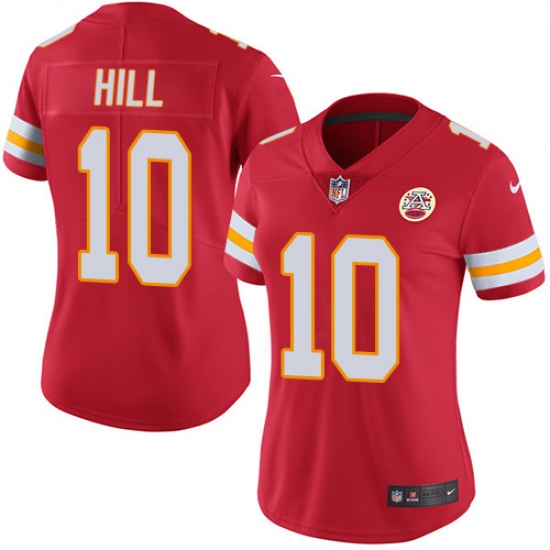 Women's Nike Kansas City Chiefs 10 Tyreek Hill Red Team Color Vapor Untouchable Limited Player NFL Jersey