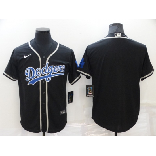 Men's Los Angeles Dodgers Blank Black Home Authentic Team Jersey