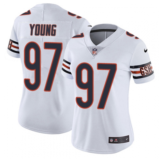 Women's Nike Chicago Bears 97 Willie Young White Vapor Untouchable Limited Player NFL Jersey