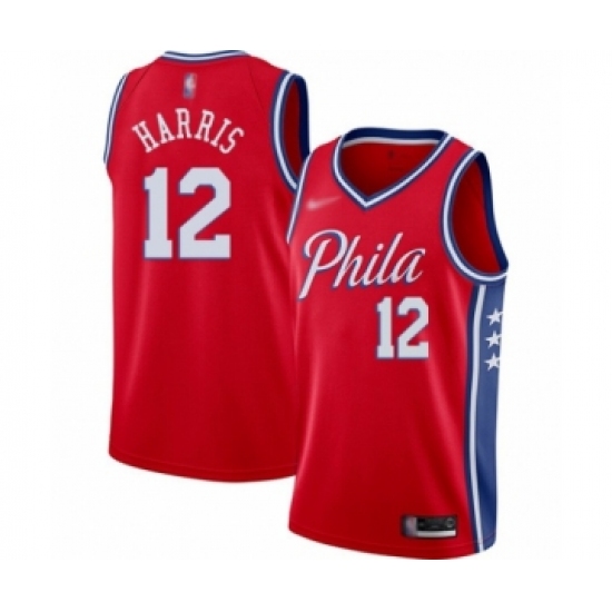 Men's Philadelphia 76ers 12 Tobias Harris Authentic Red Finished Basketball Jersey - Statement Edition
