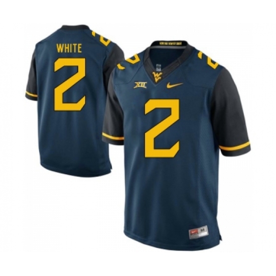 West Virginia Mountaineers 2 Ka'Raun White Navy College Football Jersey