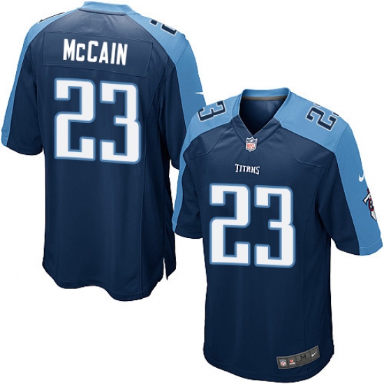 Men's Nike Tennessee Titans 23 Brice McCain Game Navy Blue Alternate NFL Jersey