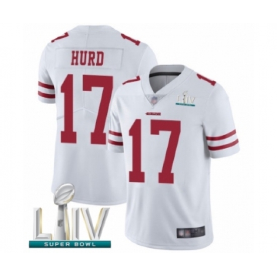Youth San Francisco 49ers 17 Jalen Hurd White Vapor Untouchable Limited Player Super Bowl LIV Bound Football Jersey
