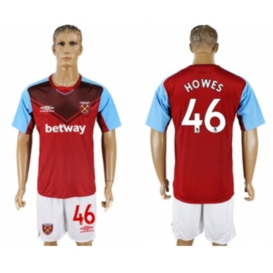 West Ham United 46 Howes Home Soccer Club Jersey