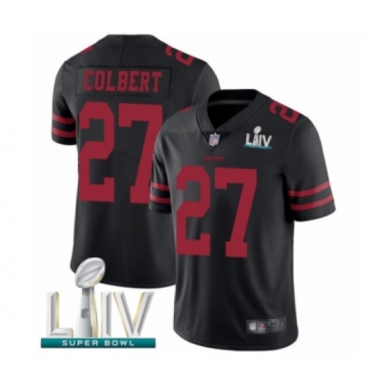 Men's San Francisco 49ers 27 Adrian Colbert Black Alternate Vapor Untouchable Limited Player Super Bowl LIV Bound Football Jersey
