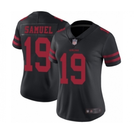 Women's San Francisco 49ers 19 Deebo Samuel Black Vapor Untouchable Limited Player Football Jersey