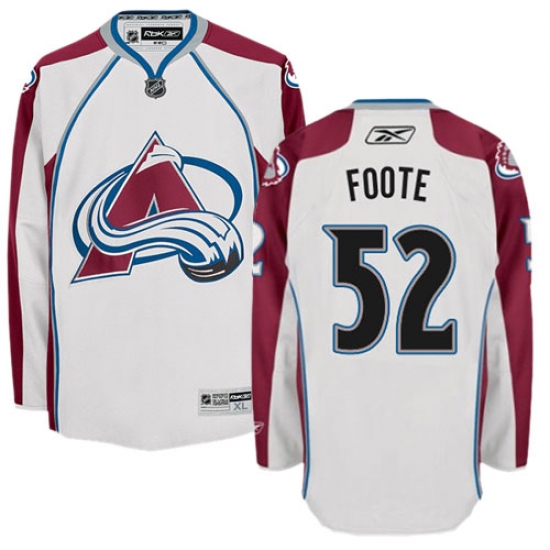 Women's Reebok Colorado Avalanche 52 Adam Foote Authentic White Away NHL Jersey