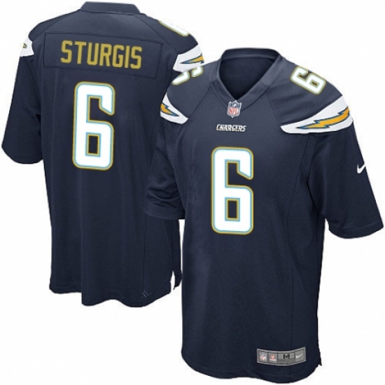 Men's Nike Los Angeles Chargers 6 Caleb Sturgis Game Navy Blue Team Color NFL Jersey